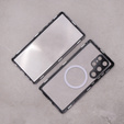 Μαγνητική θήκη MagSafe Dual Glass για Samsung Galaxy S22 Ultra, μαύρη