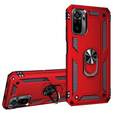 θωρακισμένη θήκη για Xiaomi Redmi Note 10 / 10S, Nox Case Ring, κόκκινη