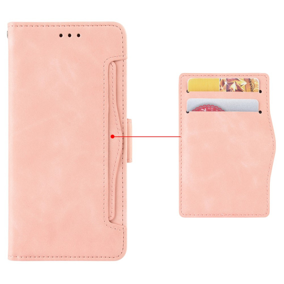 Θήκη με πτερύγιο για T Phone 2 5G, Card Slot, ροζ