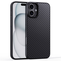 Θήκη για iPhone 16 Plus, Aramid Fiber Cover, μαύρη