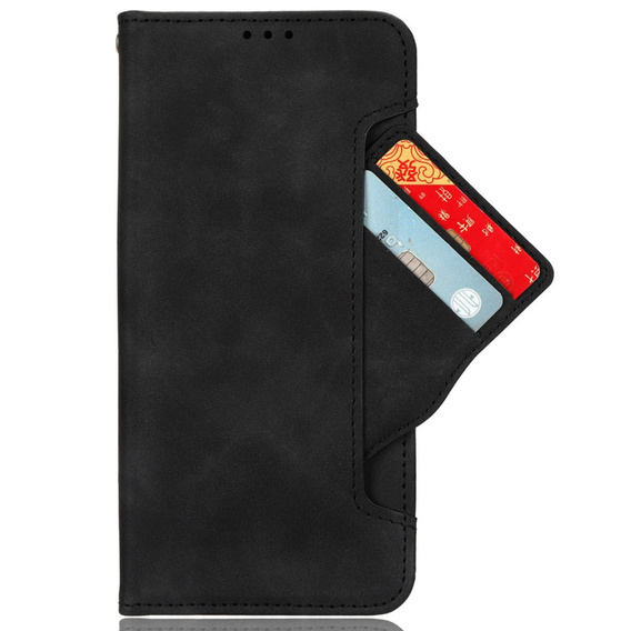 Θήκη με πτερύγιο για Xiaomi Redmi Note 13 Pro 4G / Xiaomi Redmi Note 14S / Xiaomi Poco M6 Pro 4G, Card Slot, μαύρη