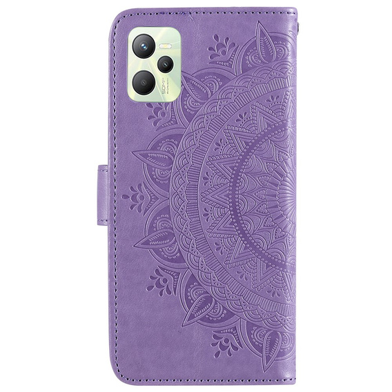 Θήκη με πτερύγιο για Realme C35, Mandala, μωβ