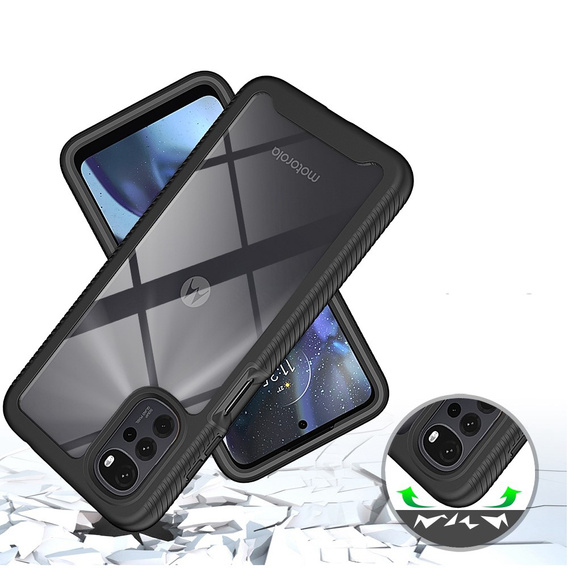 Θήκη για Motorola Moto G22, Shockproof, με μεμβράνη, μπλε