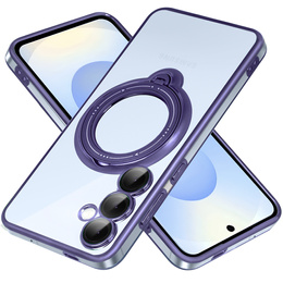 Μαγνητική θήκη για Samsung Galaxy S25, για MagSafe, μωβ