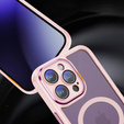 Θήκη για iPhone 15 Pro, ERBORD Impact Guard, MagSafe, ροζ