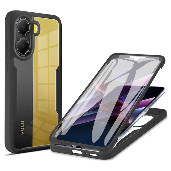 Θήκη για Xiaomi Poco X7 Pro 5G, Shockproof, με μεμβράνη, μαύρη