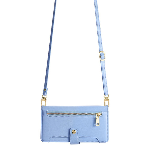 Θήκη με πτερύγιο για Oppo Reno 13, Wallet Zipper Pocket, μπλε