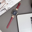 Δερμάτινο λουράκι για Apple Watch 1/2/3/4/5/6/7/8/SE/Ultra 42/44/45/49mm, μπορντό