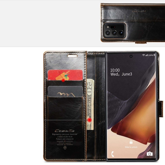 θήκη CASEME για Samsung Galaxy Note 20 Ultra, Waxy Textured, καφές
