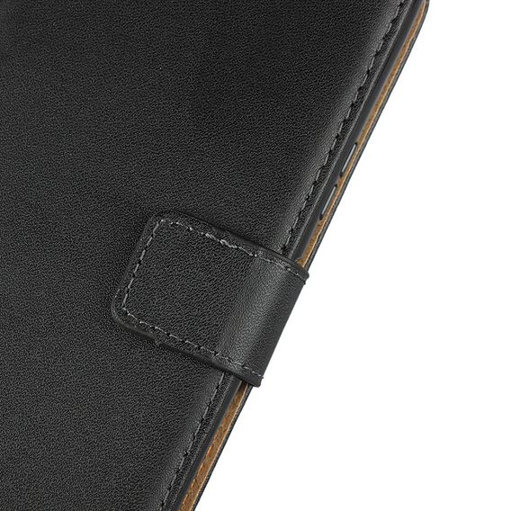 Θήκη με πτερύγιο για Sony Xperia 10 II, Case Genuine Leather, μαύρη