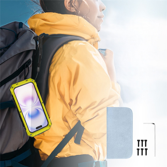 Θήκη R-JUST με βάση και ενσωματωμένο γυαλί για iPhone 17