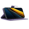 Θήκη με πτερύγιο για Xiaomi Poco X6 Pro 5G, Butterfly, μωβ