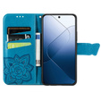 Θήκη με πτερύγιο για Xiaomi 14T, Butterfly, μπλε