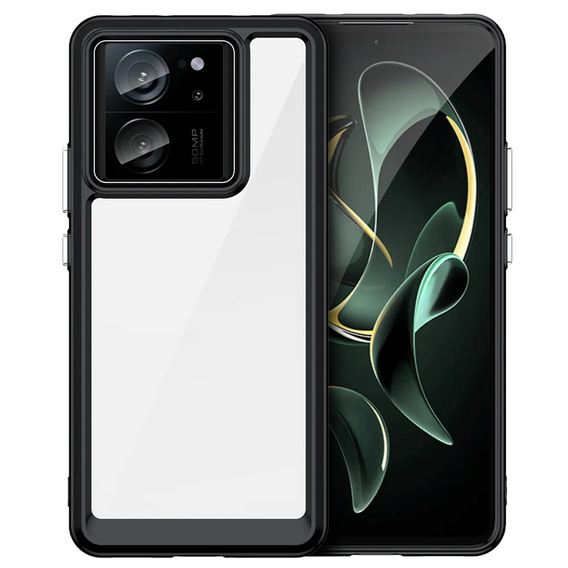 Θήκη για Xiaomi 13T / 13T Pro, Fusion Hybrid, διαφανής / μαύρη