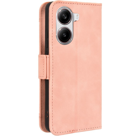Θήκη με πτερύγιο για Xiaomi Poco X7 Pro 5G, Card Slot, ροζ