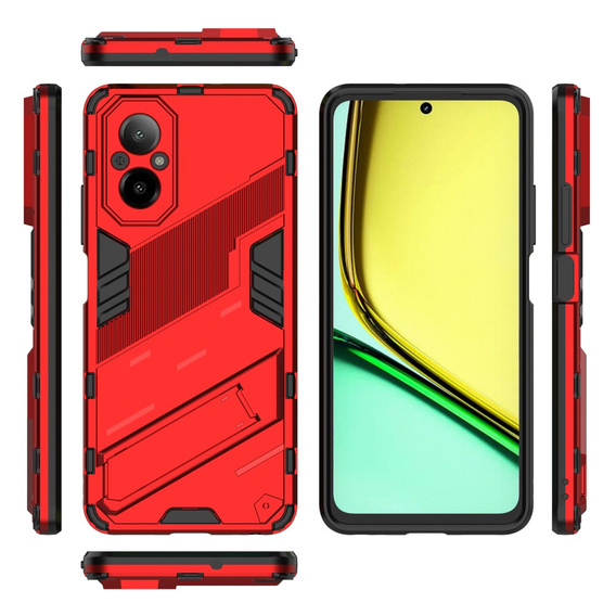 Θήκη για Realme C67, Military kickstand, κόκκινη