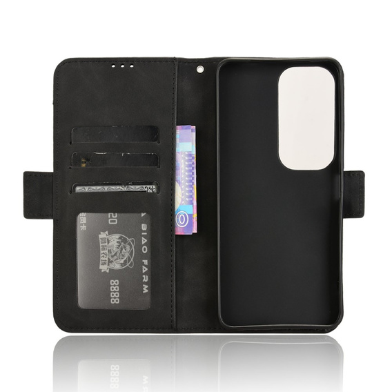 Θήκη με πτερύγιο για Vivo Y19s, Card Slot, μαύρη