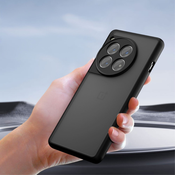 Θήκη για OnePlus 12 5G, Fusion Hybrid, με προστασία κάμερας, διαφανής / μαύρη