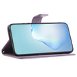 Θήκη με πτερύγιο για Motorola Moto E22 / E22i, Wallet, tree i sowy, μωβ