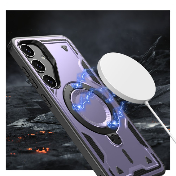 Θήκη για Samsung Galaxy S24 FE, Military MagSafe, μωβ