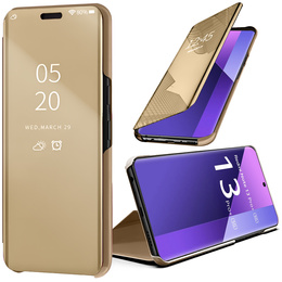 Θήκη για Xiaomi Redmi Note 13 Pro+, Clear View, χρυσή