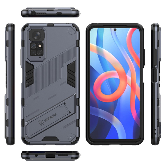 Θήκη για Xiaomi Redmi Note 11/11S, Military kickstand, μπλε