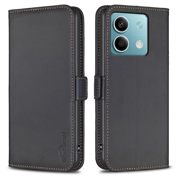 θήκη με πτερύγιο για Xiaomi Redmi Note 13 5G, BINFEN Wallet, μαύρη