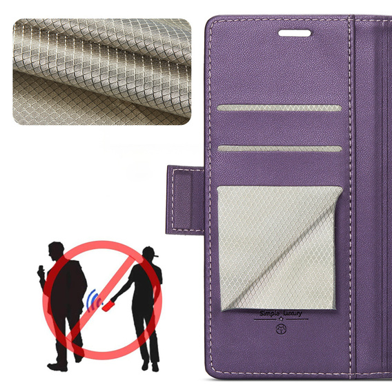 CASEME Litchi θήκη πορτοφόλι flip για Samsung Galaxy Z Fold7 5G