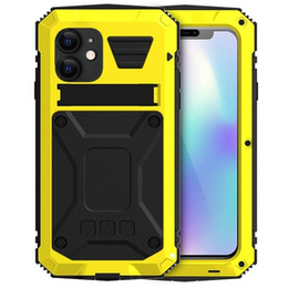 Θωρακισμένη θήκη για iPhone 11, R-JUST, κίτρινο / μαύρο