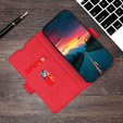 Θήκη με πτερύγιο για Oppo A57s, Wallet Thin Magnet, κόκκινη