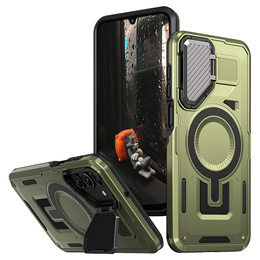 Θήκη για Samsung Galaxy A16, Military MagSafe with camera protection, πράσινη