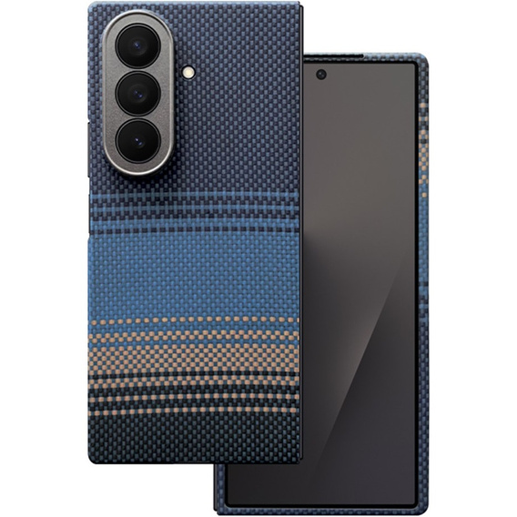 Θήκη για Samsung Galaxy Z Fold6 5G - μαγνητική ίνα αραμιδίου, μπλε