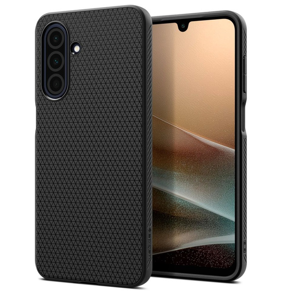 θήκη Spigen για Samsung Galaxy A26 5G, Liquid Air, μαύρη + μετριασμένο γυαλί 9H