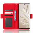 Θήκη με πτερύγιο για Honor 70 5G, Card Slot, κόκκινη