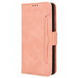 Θήκη με πτερύγιο για Infinix Note 40 Pro, Card Slot, ροζ