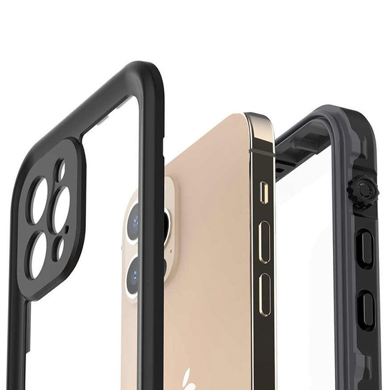 Αδιάβροχη θήκη IP68 για iPhone 12 Pro, Redpepper, μαύρη