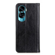 Θήκη για Honor 90 Lite 5G, Wallet Litchi Leather, μαύρη