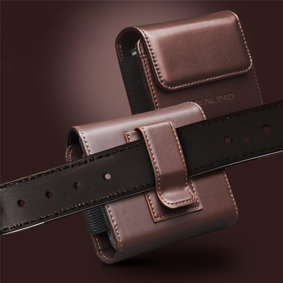 QIALINO Δερμάτινη θήκη ζώνης για αναδιπλούμενα smartphones