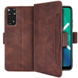 Θήκη με πτερύγιο για Xiaomi Redmi Note 11 / 11S, Card Slot, καφέ