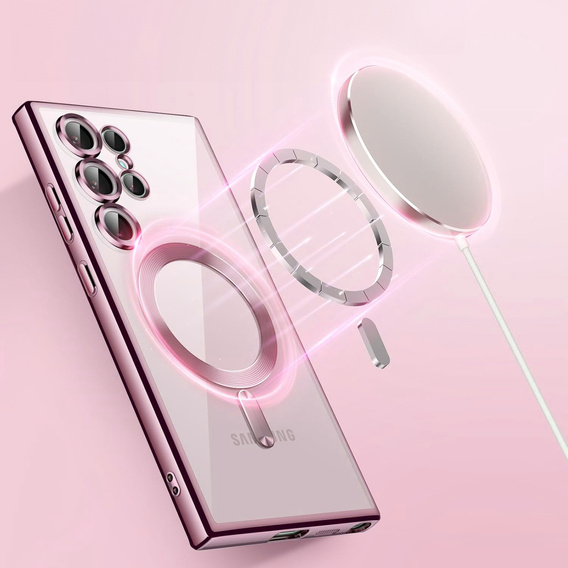 Θήκη για Samsung Galaxy S25 Ultra, Electro MagSafe, ροζ rose gold + Γυαλί για την οθόνη