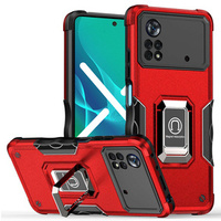 Θήκη για Xiaomi Poco X4 Pro 4G, Dual-Layer Armor, κόκκινη