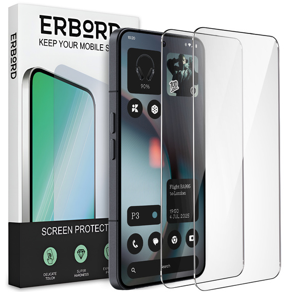 2x Μετριασμένο γυαλί για Samsung Galaxy A15 4G / A15 5G / M15, ERBORD 9H Hard Glass στην οθόνη