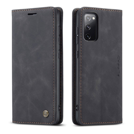 θήκη CASEME για Samsung Galaxy S20 FE, Leather Wallet Case, μαύρη