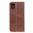 θήκη με πτερύγιο για Samsung Galaxy M51, Split Leather, καφέ