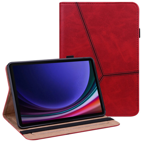 θήκη για Samsung Galaxy Tab S10 Lite / S10 FE / S9 FE / S9, Classic, με υποδοχή γραφίδας, κόκκινη