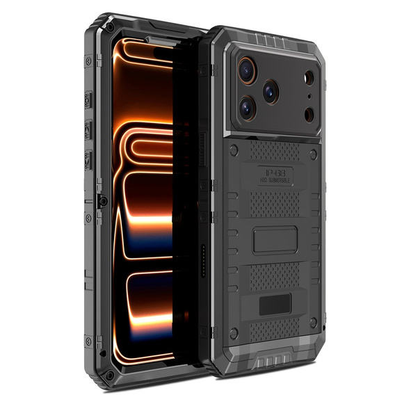 Αδιάβροχη θήκη IP68 για iPhone 17 Pro, μαύρη