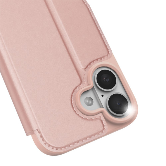 Θήκη Dux Ducis για iPhone 17, Skin Pro, με πτερύγιο, με υποδοχή για κάρτες, ροζ