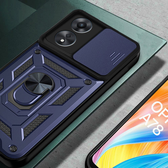 Θήκη για Oppo A78 4G, CamShield Slide, μπλε