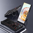 Θήκη για ZTE nubia Z60 Ultra, Kickstand Bumper, με κάλυμμα φακού, για MagSafe, μαύρο / κόκκινο