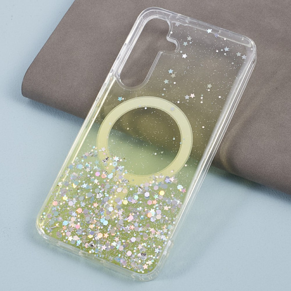 θήκη για Samsung Galaxy S24, Glittery, για MagSafe, κίτρινη
